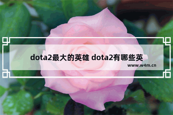 dota2最大的英雄 dota2有哪些英雄