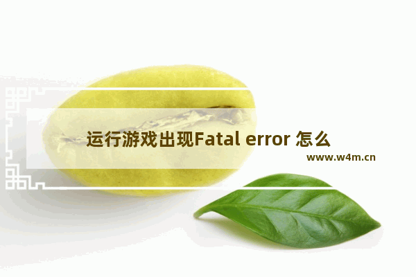 运行游戏出现Fatal error 怎么解决 陈子豪是什么级别的主播