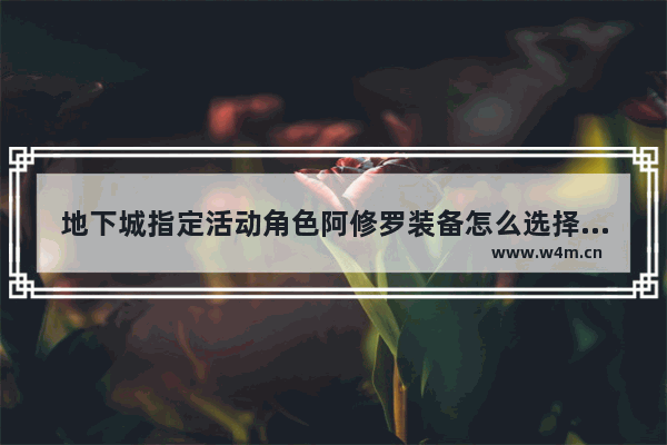 地下城指定活动角色阿修罗装备怎么选择 地下城与勇士修罗之神套装