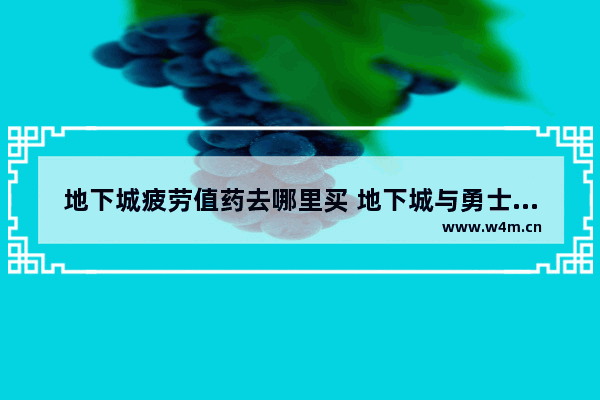 地下城疲劳值药去哪里买 地下城与勇士长期疲劳药