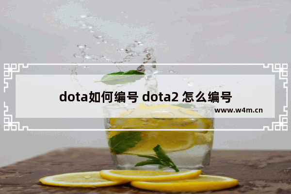 dota如何编号 dota2 怎么编号