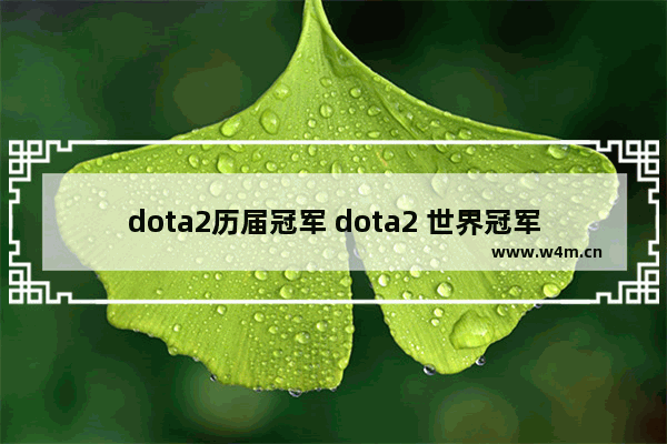 dota2历届冠军 dota2 世界冠军