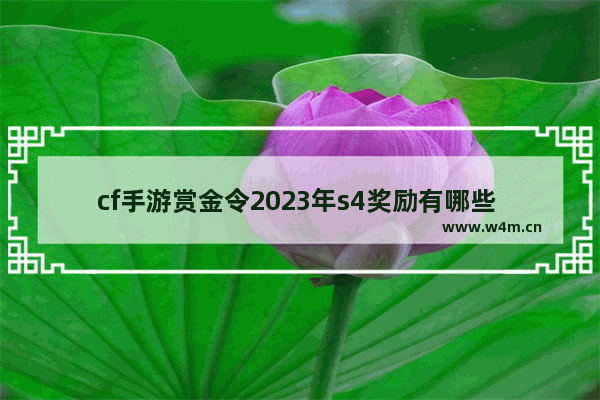 cf手游赏金令2023年s4奖励有哪些 穿越火线cf手游赏金令