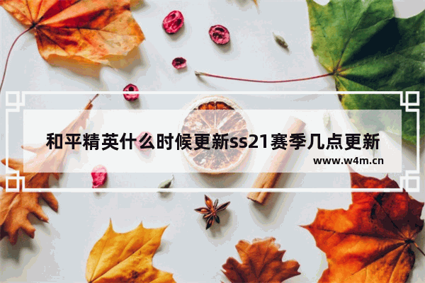 和平精英什么时候更新ss21赛季几点更新 为什么和平精英一进去就要更新