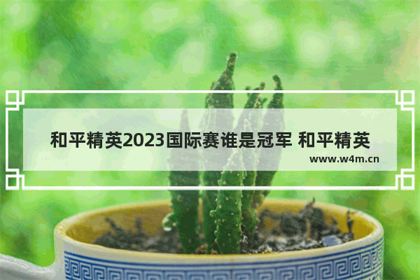 和平精英2023国际赛谁是冠军 和平精英比赛冠军名单