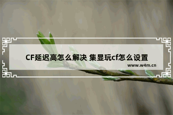 CF延迟高怎么解决 集显玩cf怎么设置