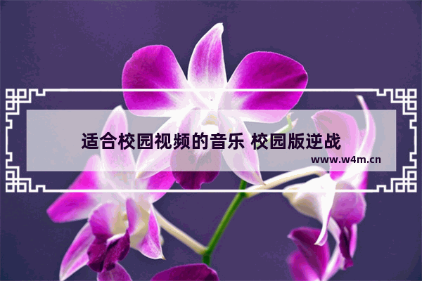 适合校园视频的音乐 校园版逆战