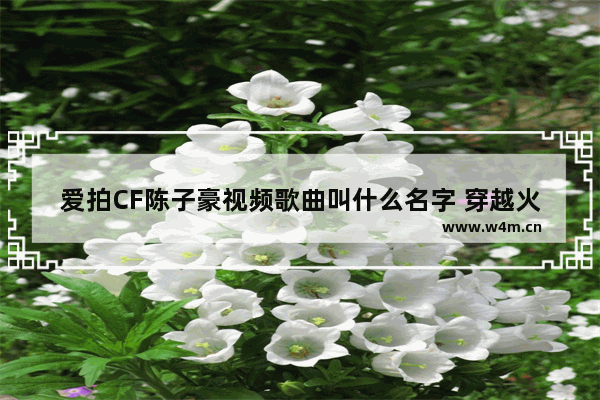 爱拍CF陈子豪视频歌曲叫什么名字 穿越火线陈子豪的