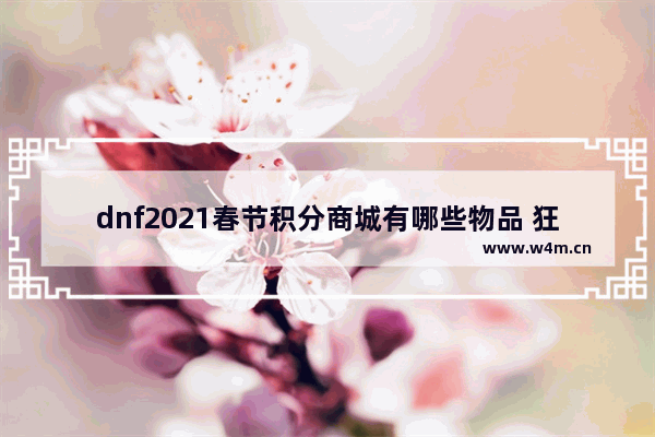 dnf2021春节积分商城有哪些物品 狂战士附魔推荐