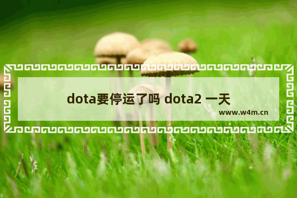 dota要停运了吗 dota2 一天