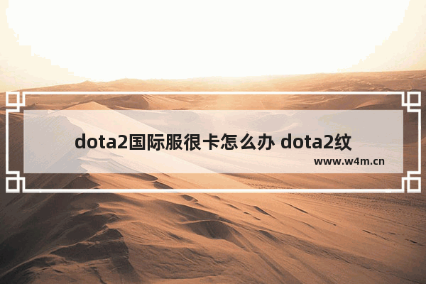 dota2国际服很卡怎么办 dota2纹理