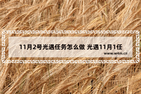 11月2号光遇任务怎么做 光遇11月1任务