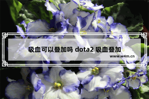 吸血可以叠加吗 dota2 吸血叠加