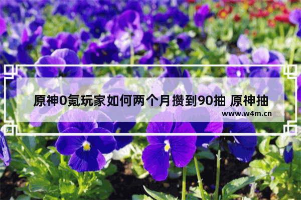 原神0氪玩家如何两个月攒到90抽 原神抽卡规律