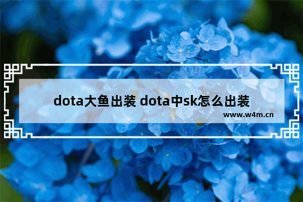 dota大鱼出装 dota中sk怎么出装