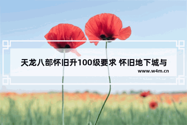 天龙八部怀旧升100级要求 怀旧地下城与勇士100