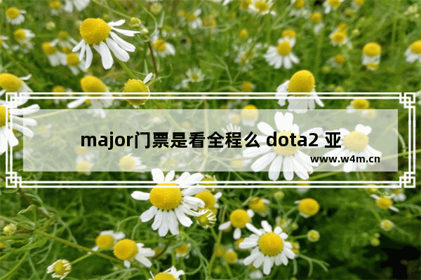 major门票是看全程么 dota2 亚洲邀请赛门票