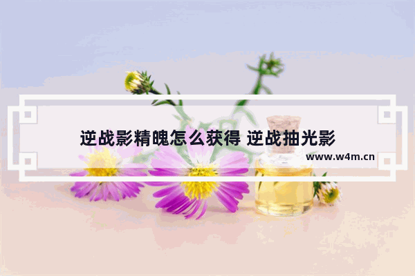 逆战影精魄怎么获得 逆战抽光影