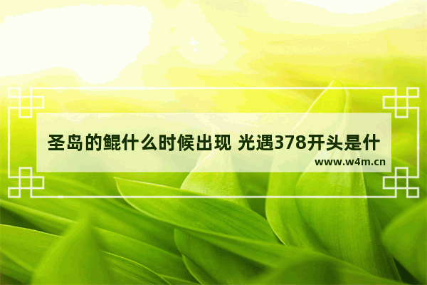 圣岛的鲲什么时候出现 光遇378开头是什么季节