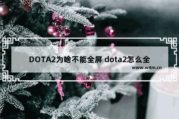 DOTA2为啥不能全屏 dota2怎么全屏