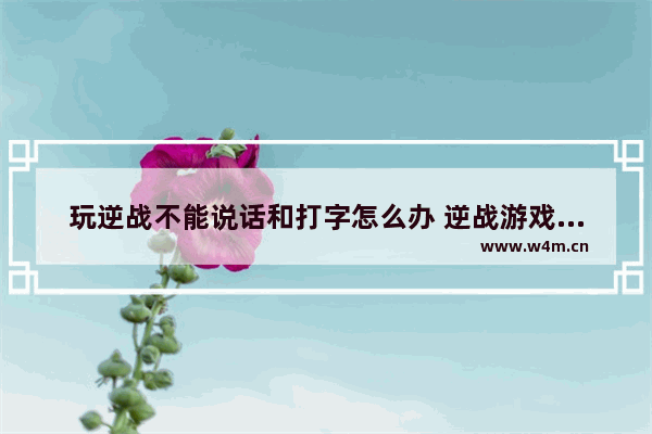 玩逆战不能说话和打字怎么办 逆战游戏里说不了话怎么回事