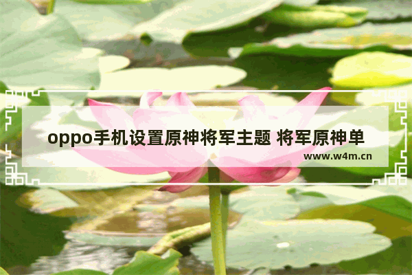 oppo手机设置原神将军主题 将军原神单人攻略