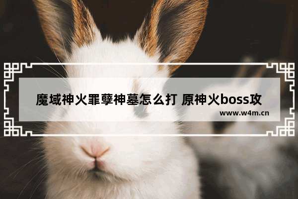 魔域神火罪孽神墓怎么打 原神火boss攻略