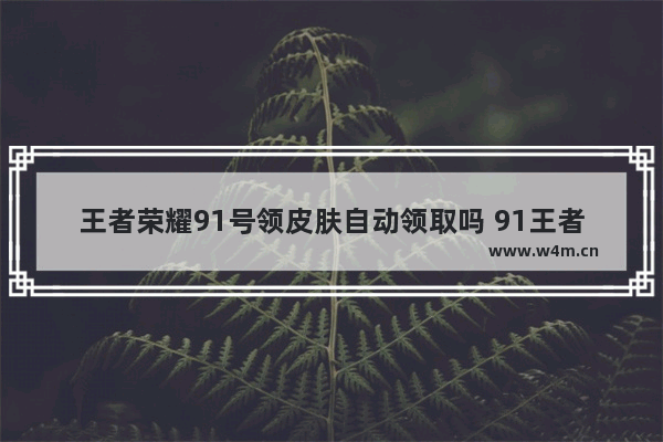 王者荣耀91号领皮肤自动领取吗 91王者荣耀