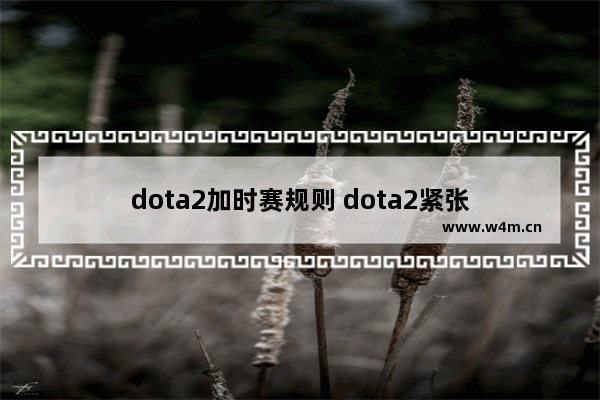 dota2加时赛规则 dota2紧张