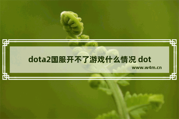 dota2国服开不了游戏什么情况 dota2突然玩不了了