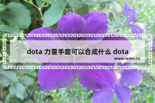 dota 力量手套可以合成什么 dota2白牛移速出装