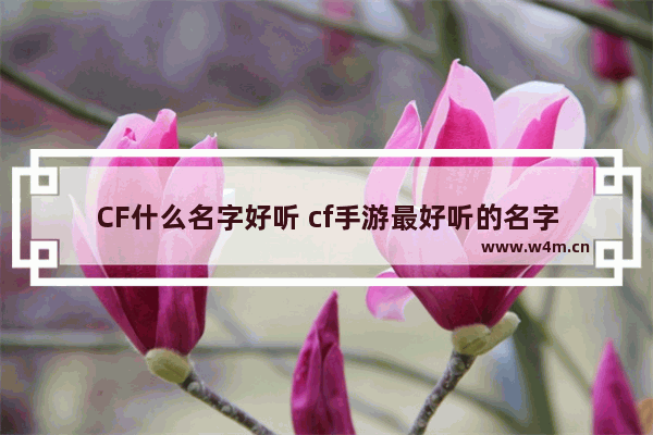 CF什么名字好听 cf手游最好听的名字