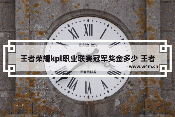 王者荣耀kpl职业联赛冠军奖金多少 王者荣耀职业联赛奖金