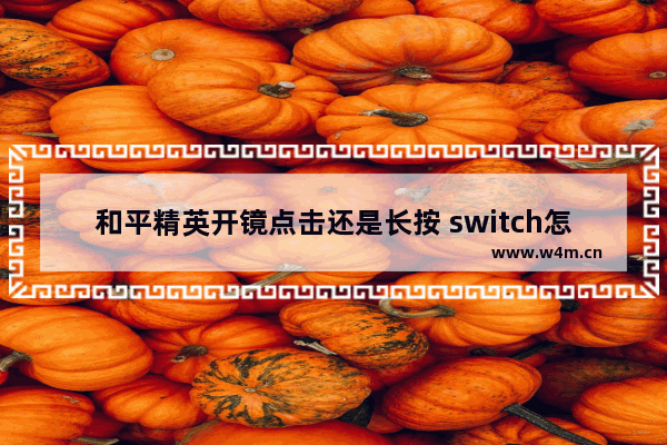 和平精英开镜点击还是长按 switch怎么玩和平精英