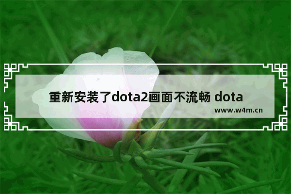 重新安装了dota2画面不流畅 dota2更新后 卡