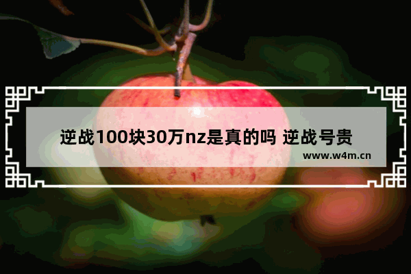 逆战100块30万nz是真的吗 逆战号贵么