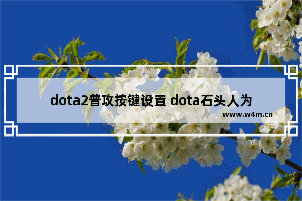 dota2普攻按键设置 dota石头人为啥叫小小