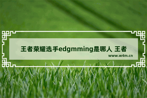 王者荣耀选手edgmming是哪人 王者荣耀edgm战队为啥有女的