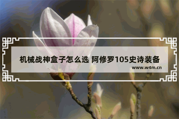 机械战神盒子怎么选 阿修罗105史诗装备自选礼盒选什么好