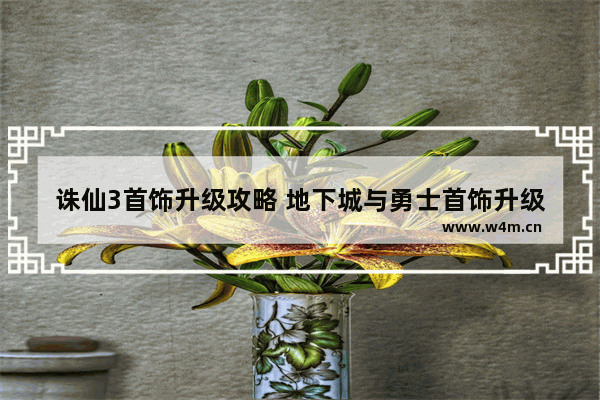 诛仙3首饰升级攻略 地下城与勇士首饰升级攻略