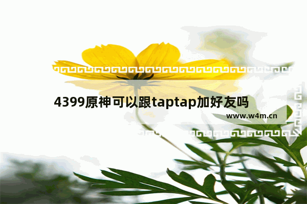 4399原神可以跟taptap加好友吗 4399游戏盒的原神是什么服