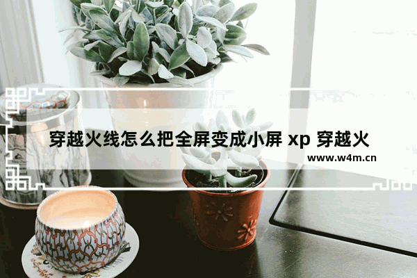 穿越火线怎么把全屏变成小屏 xp 穿越火线 全屏