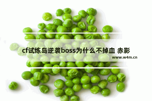 cf试炼岛逆袭boss为什么不掉血 赤影战士第三关boss为啥不掉血