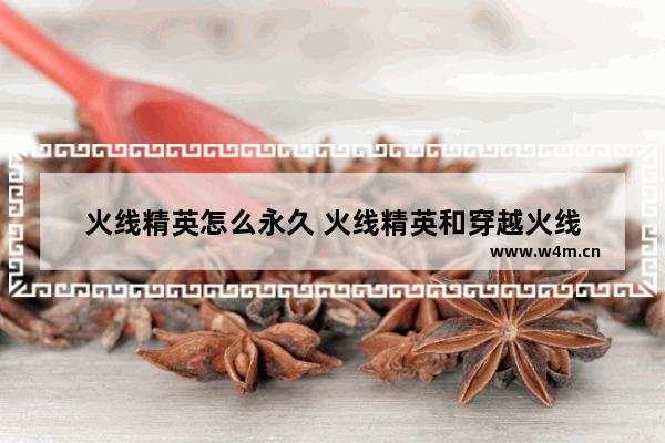 火线精英怎么永久 火线精英和穿越火线