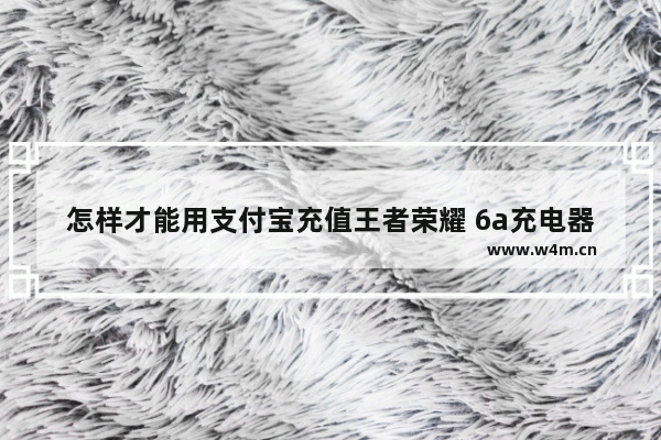 怎样才能用支付宝充值王者荣耀 6a充电器能充多大电池