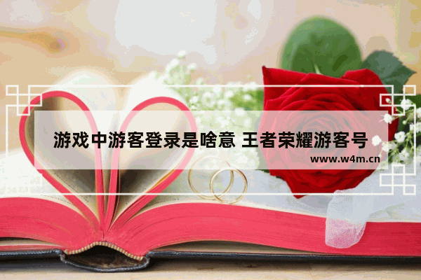 游戏中游客登录是啥意 王者荣耀游客号