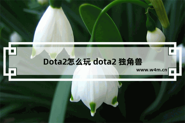 Dota2怎么玩 dota2 独角兽