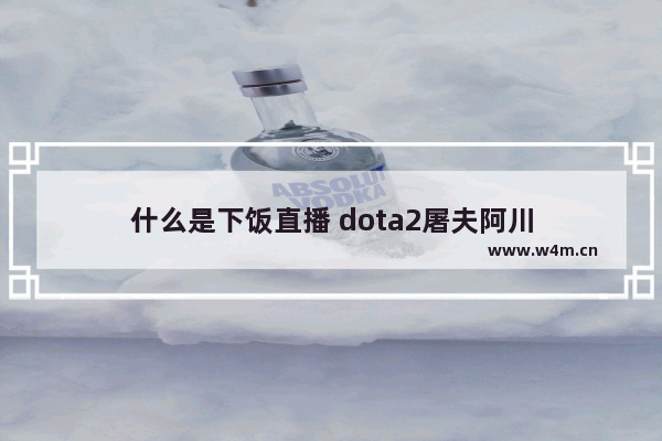 什么是下饭直播 dota2屠夫阿川