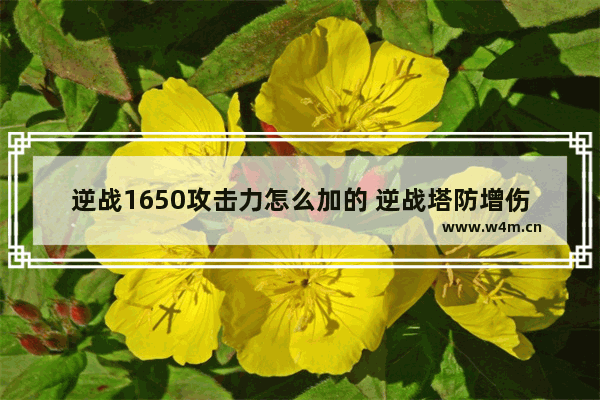 逆战1650攻击力怎么加的 逆战塔防增伤最强搭配