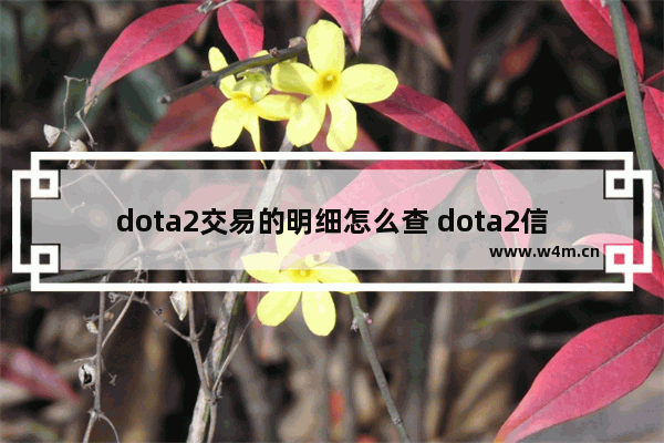 dota2交易的明细怎么查 dota2信使怎么买装备